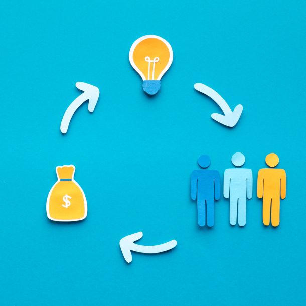 Un gráfico explica la economía circular que deriva de los impuestos